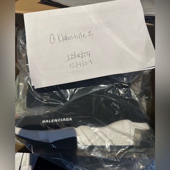 Balenciaga speed trainer black w/ clear soles sneaker size 40EU/7 men - Picture 9 of 10